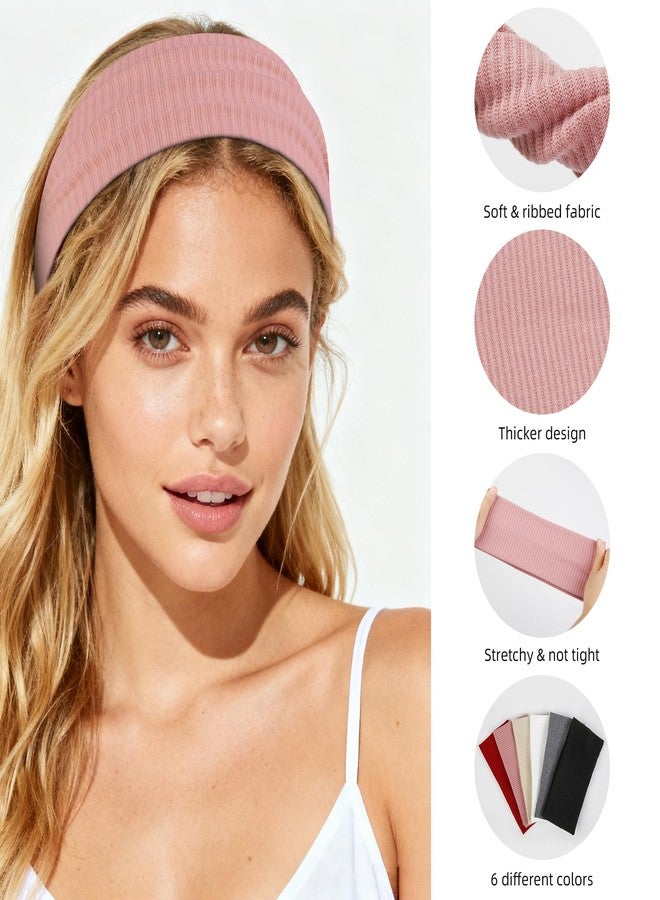 AIBFRID Headbands for Women Non Slip Thick Headbands Fashion Wide Headband Elastic Hairbands for Women's Hair Soft Head Band Hair Accessories 6PCS - Image 3